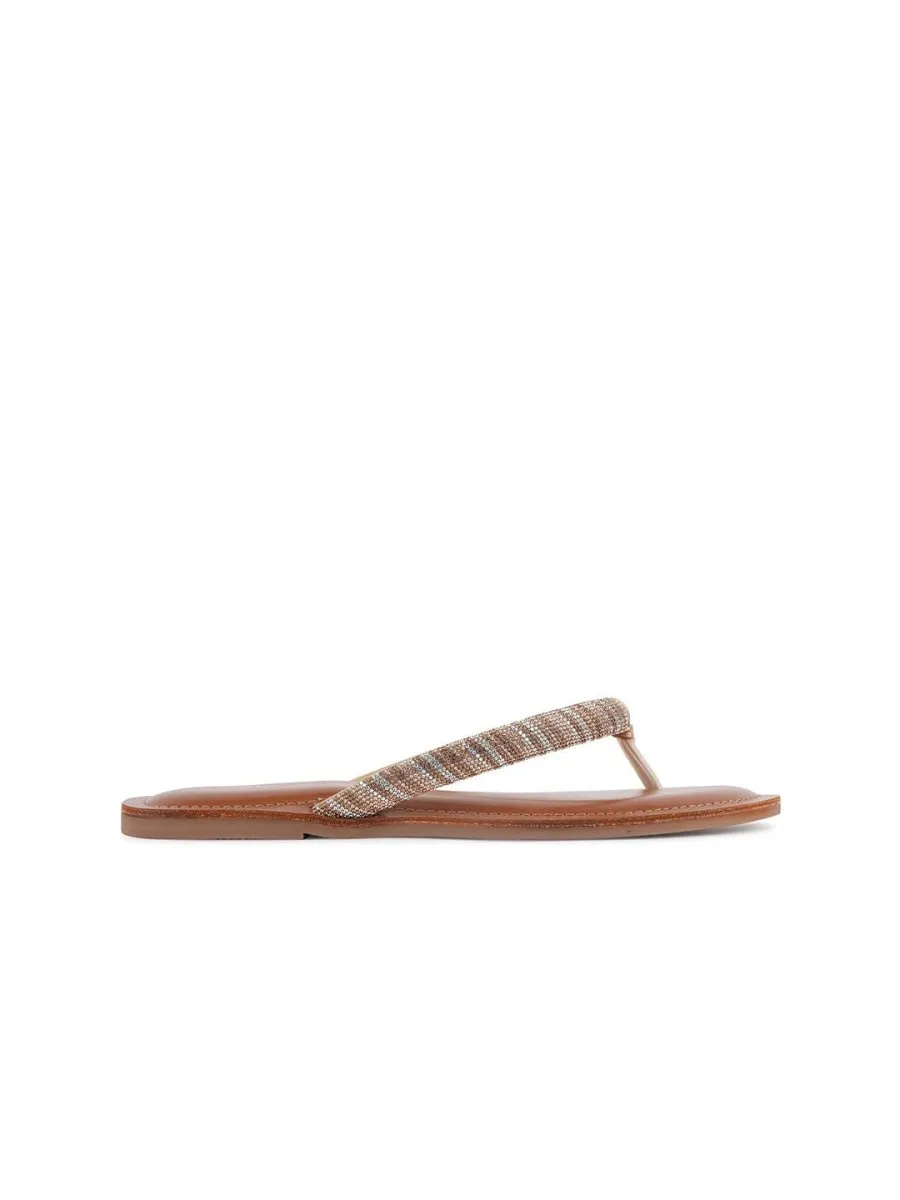 Anouk Embellished Open Toe Flats