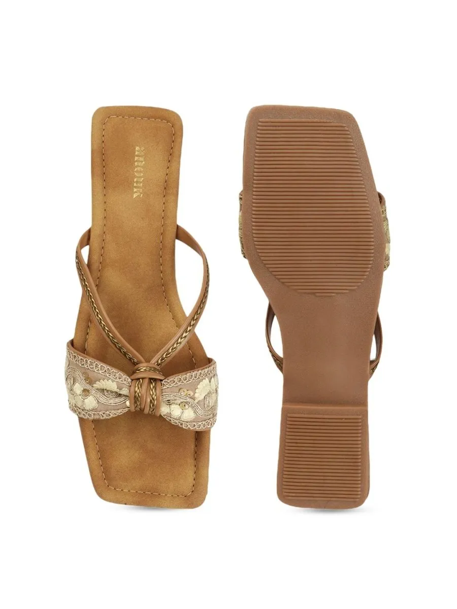 Anouk Women Embellished Open Toe Flats with Bows
