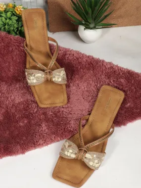 Anouk Women Embellished Open Toe Flats with Bows