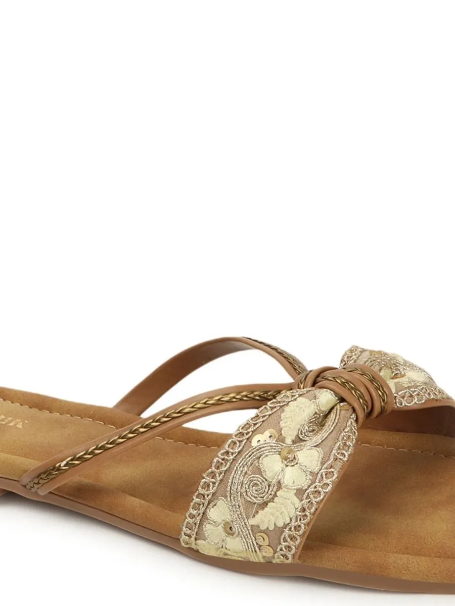 Anouk Women Embellished Open Toe Flats with Bows