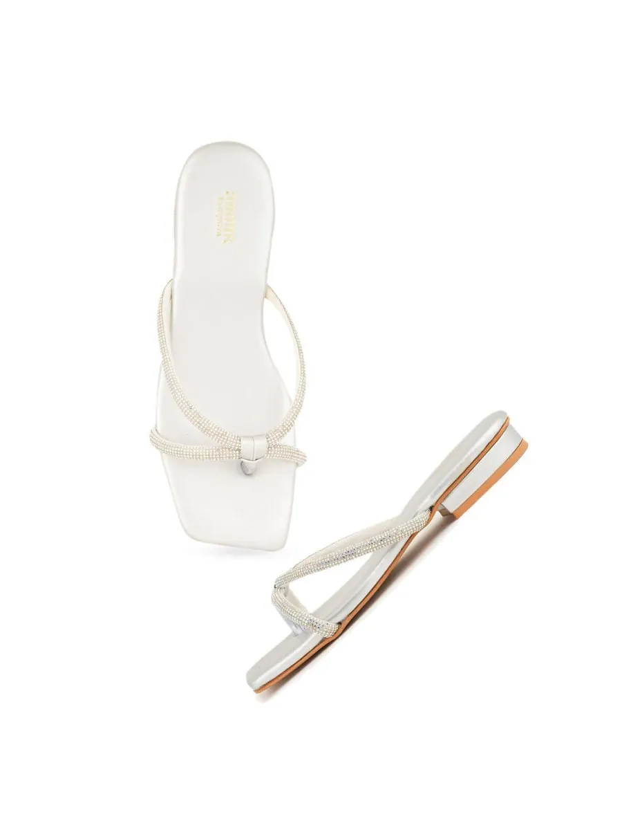 Anouk Women Embellished Square Toe Party Block Sandals
