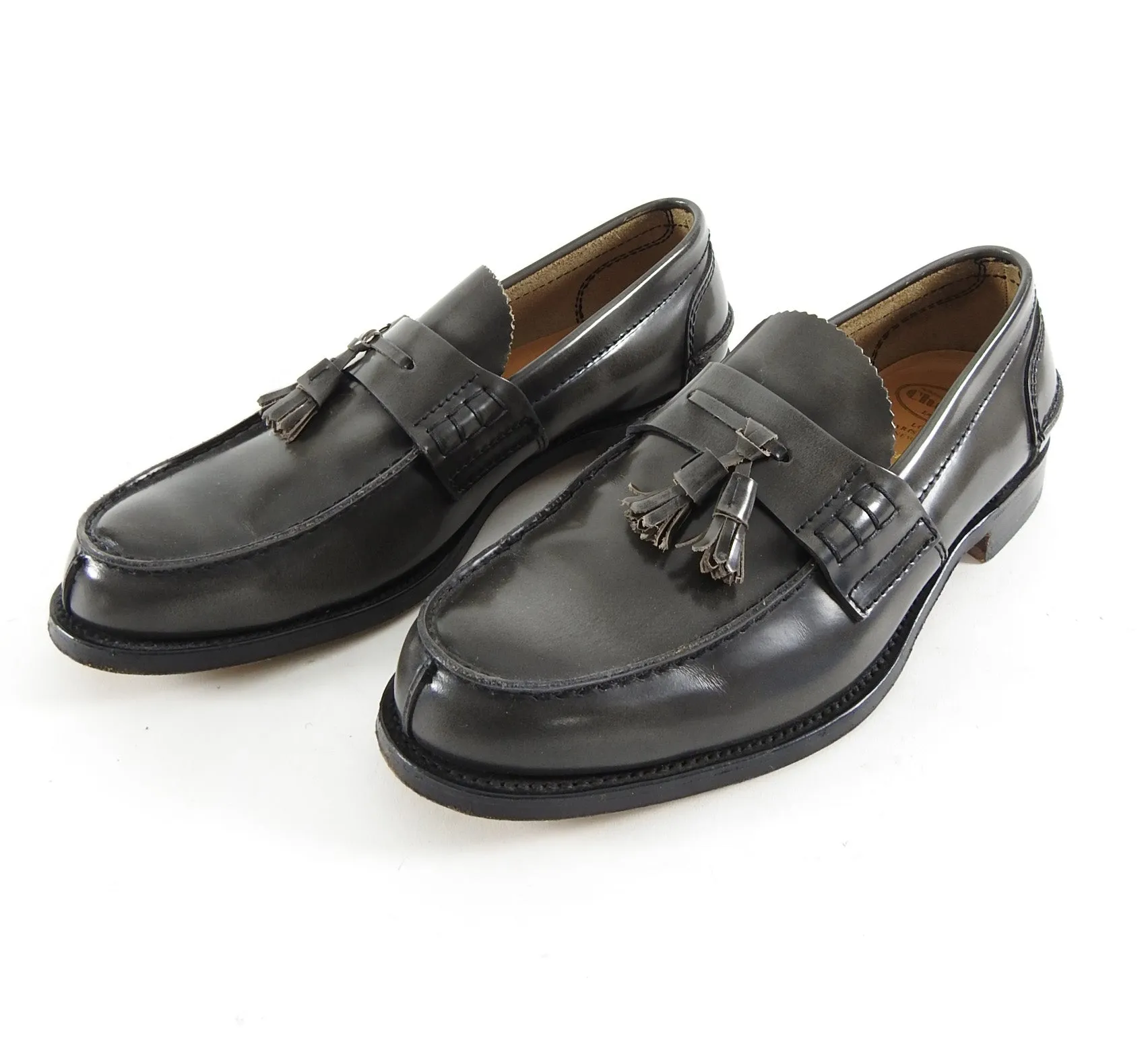 Church’s Dark Grey Tassel Slip on Loafer Shoes -  10