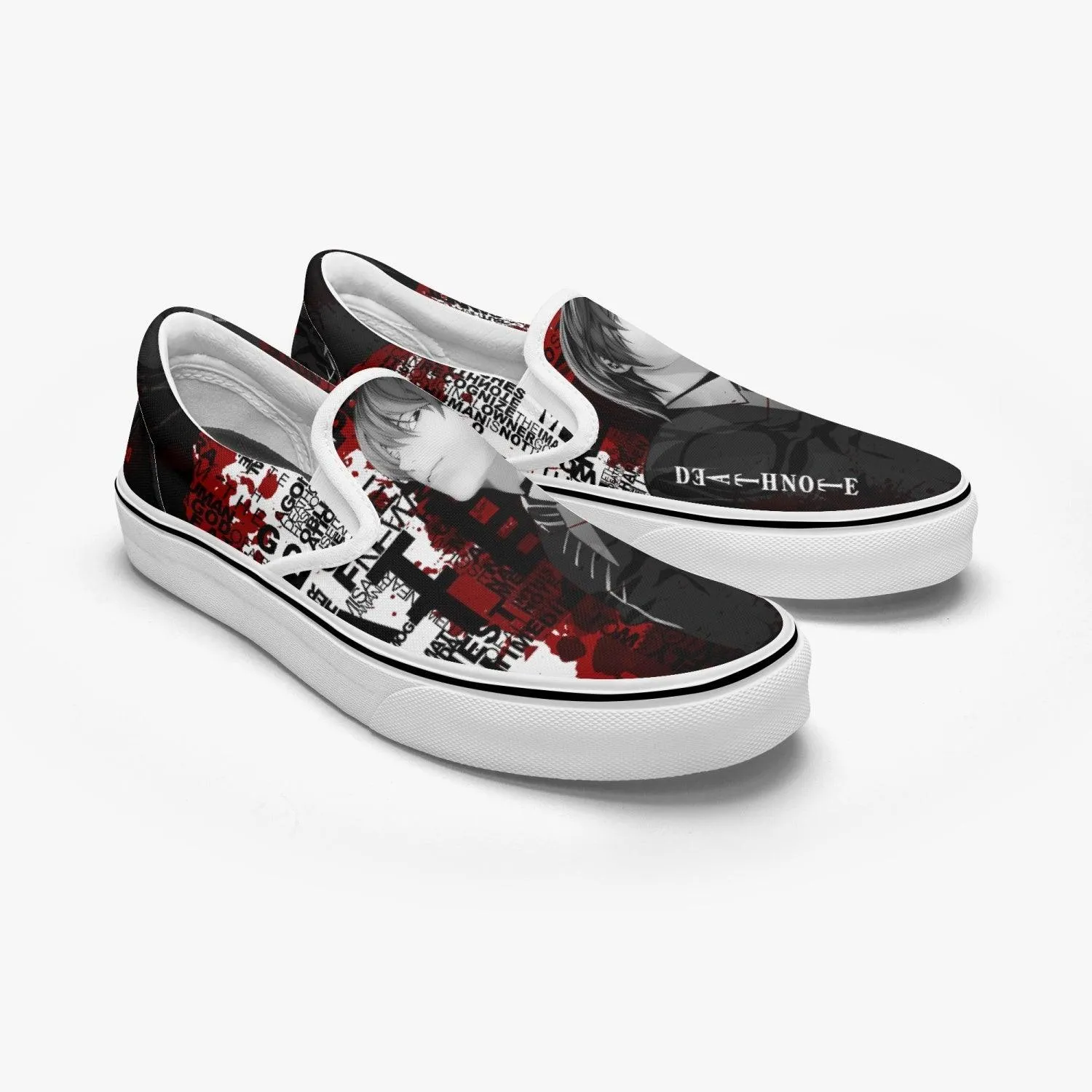 Death Note Kira Deathnote Slip Ons Anime Shoes