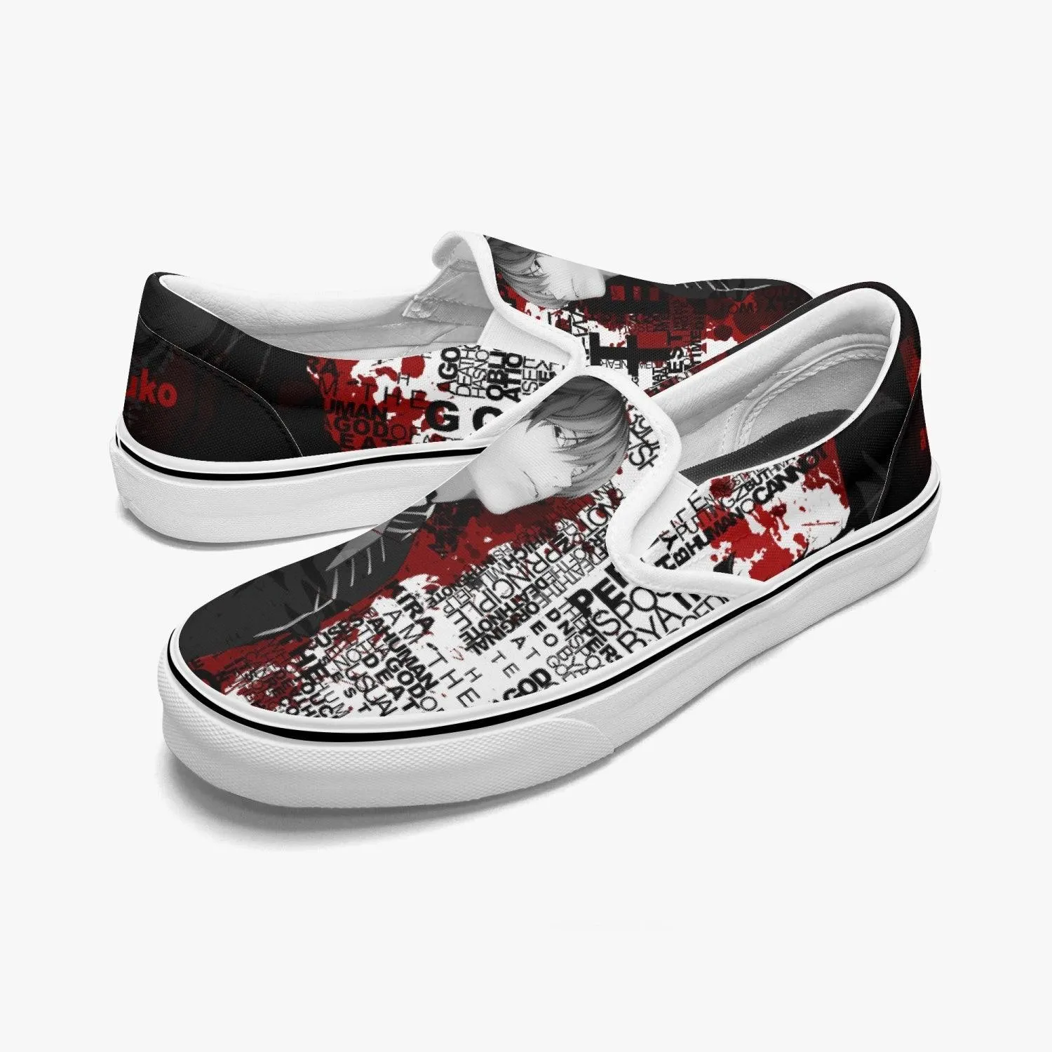 Death Note Kira Deathnote Slip Ons Anime Shoes