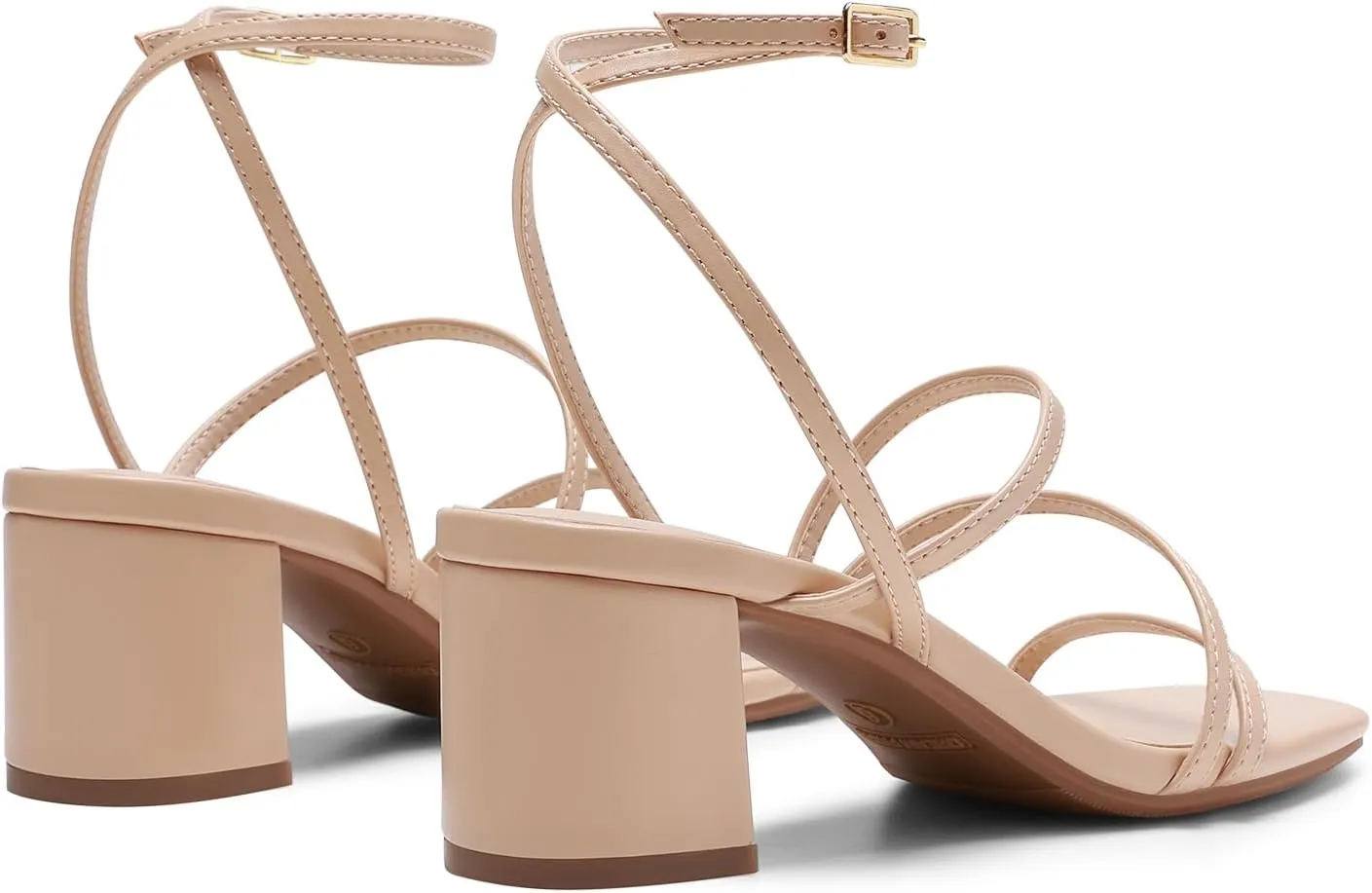 DREAM PAIRS Womens Block Heels 2 inch Strappy Square Toe Dressy Chunky Low Heeled Sandals for Party Wedding Evening
