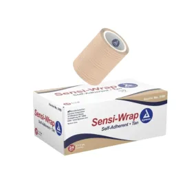 Dynarex 3189 Sensi Latex Free Self-Adherent Wrap  3" x 5 yds Tan Box of 24