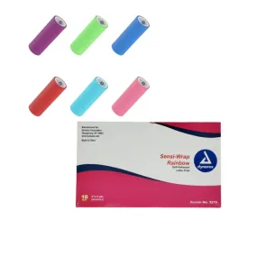 Dynarex 3218 Sensi Latex Free Self-Adherent Wrap  4" x 5 yds Assorted Colors Box of 18