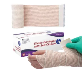 Dynarex Elastic Bandages with Self-Closure 4" x 5 yds Latex Free 10 Box