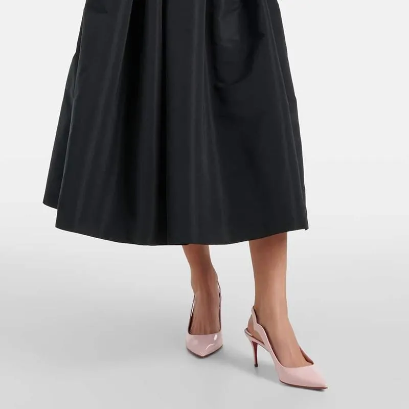 Elegant Light Pink Leather Pumps