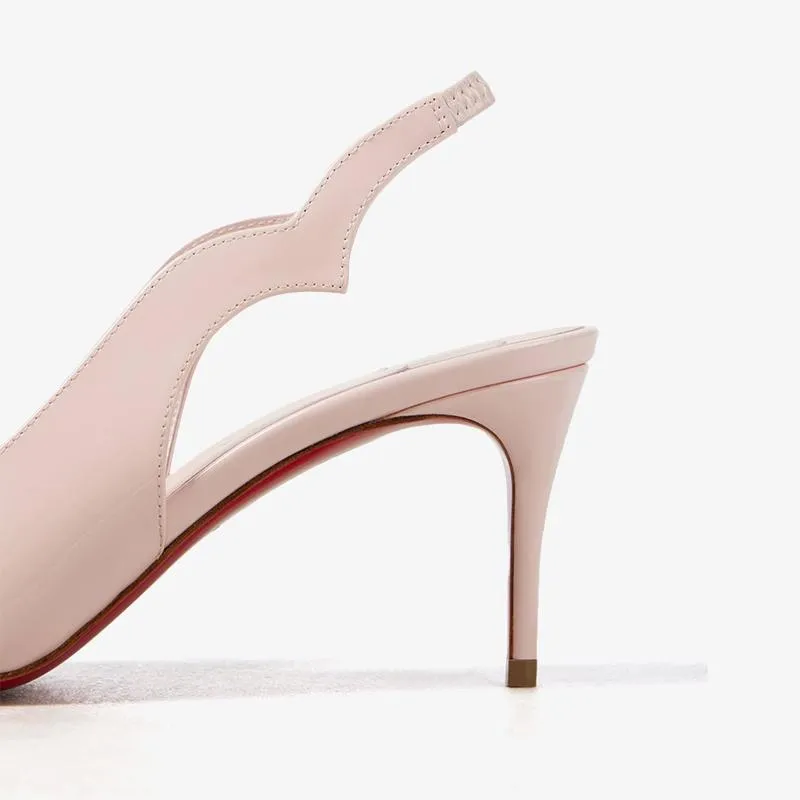 Elegant Light Pink Leather Pumps