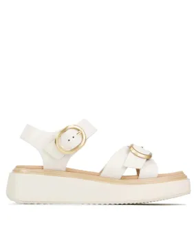 EOS - Carese Leather Sandal - Bone