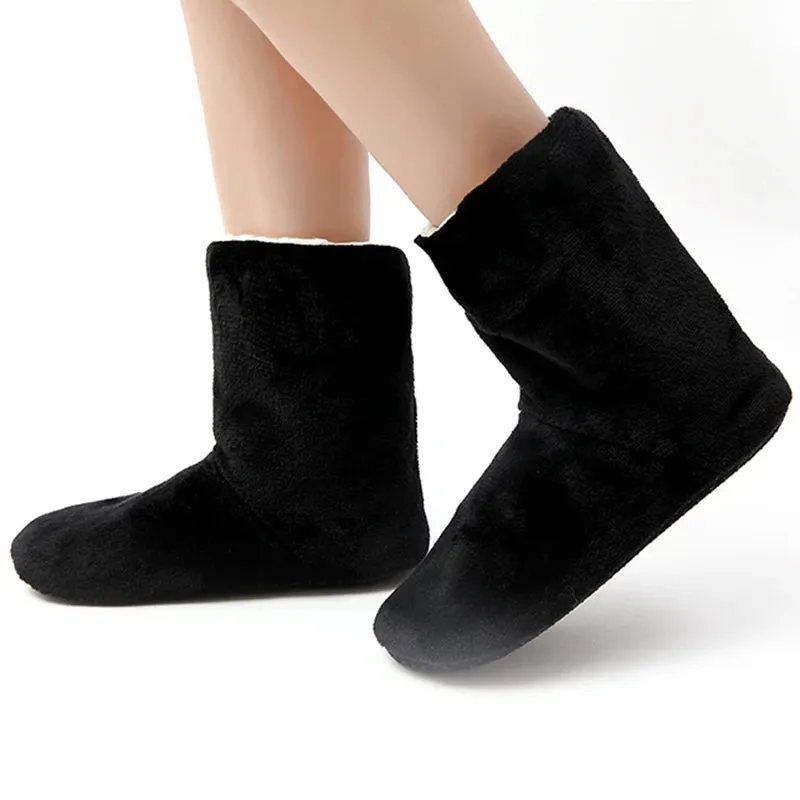 High Quality Winter Warm Shoes Skid Soft Bottom Indoor Home Shoes Warm Plush Indoor Boots For Men Women Floors Shoes