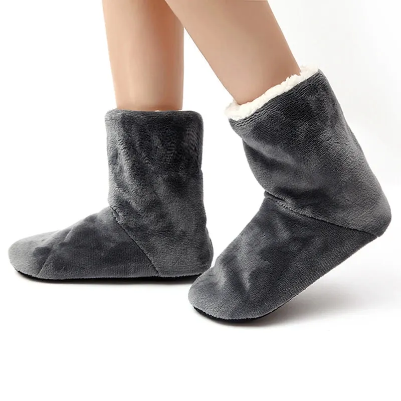 High Quality Winter Warm Shoes Skid Soft Bottom Indoor Home Shoes Warm Plush Indoor Boots For Men Women Floors Shoes