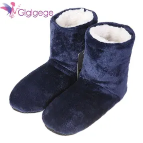 High Quality Winter Warm Shoes Skid Soft Bottom Indoor Home Shoes Warm Plush Indoor Boots For Men Women Floors Shoes