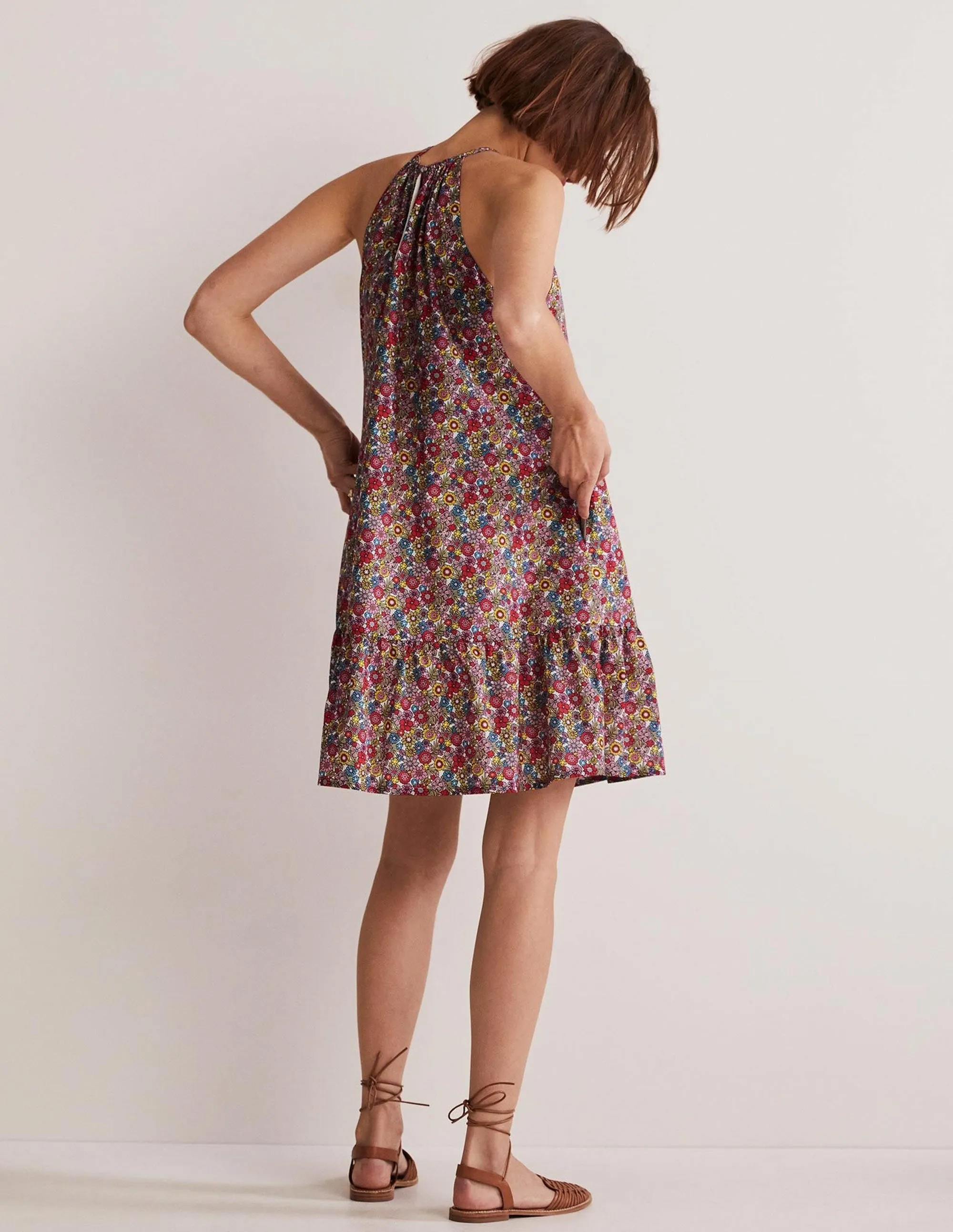 Ingrid Halterneck Dress-Multi, Bloom Garden