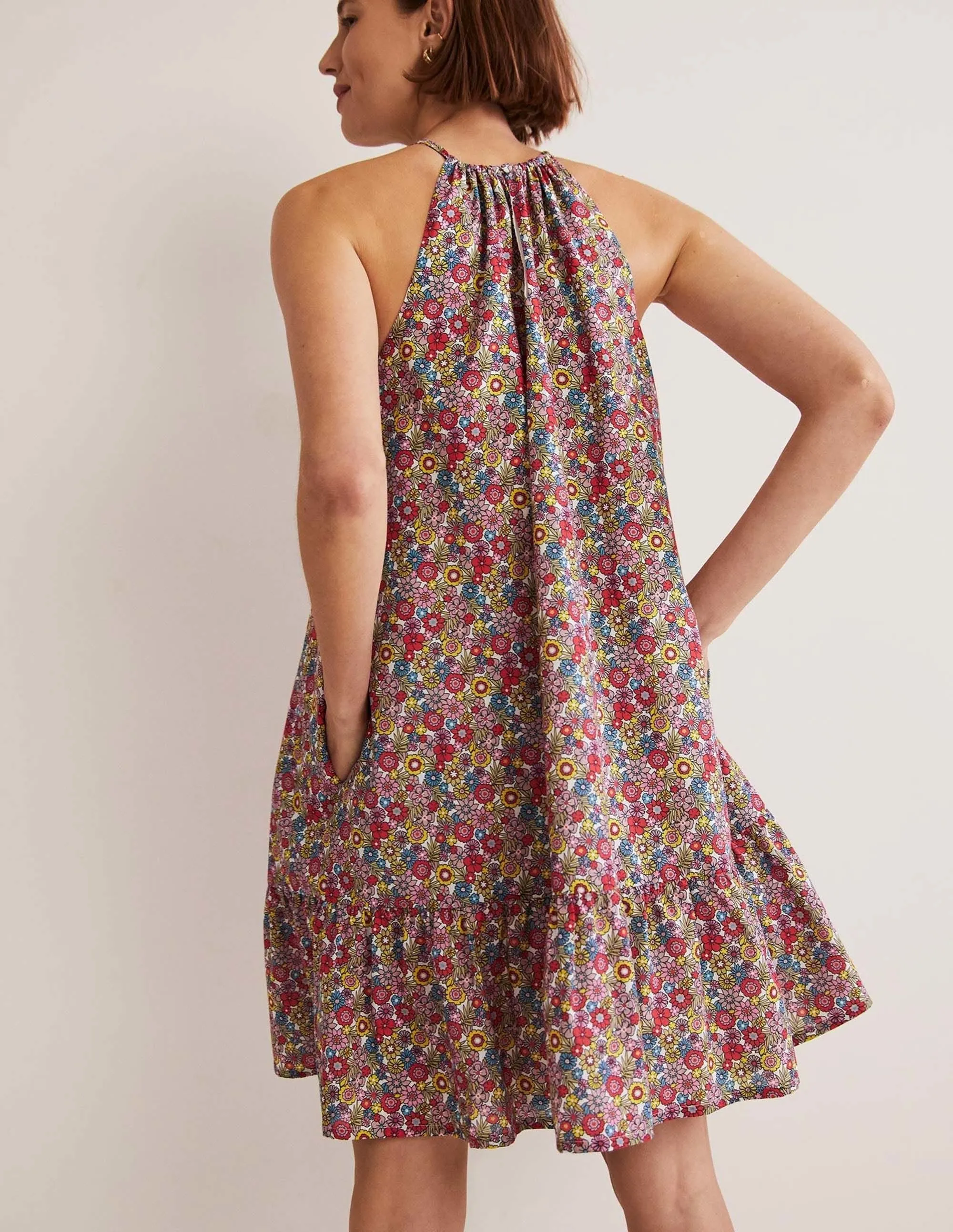 Ingrid Halterneck Dress-Multi, Bloom Garden