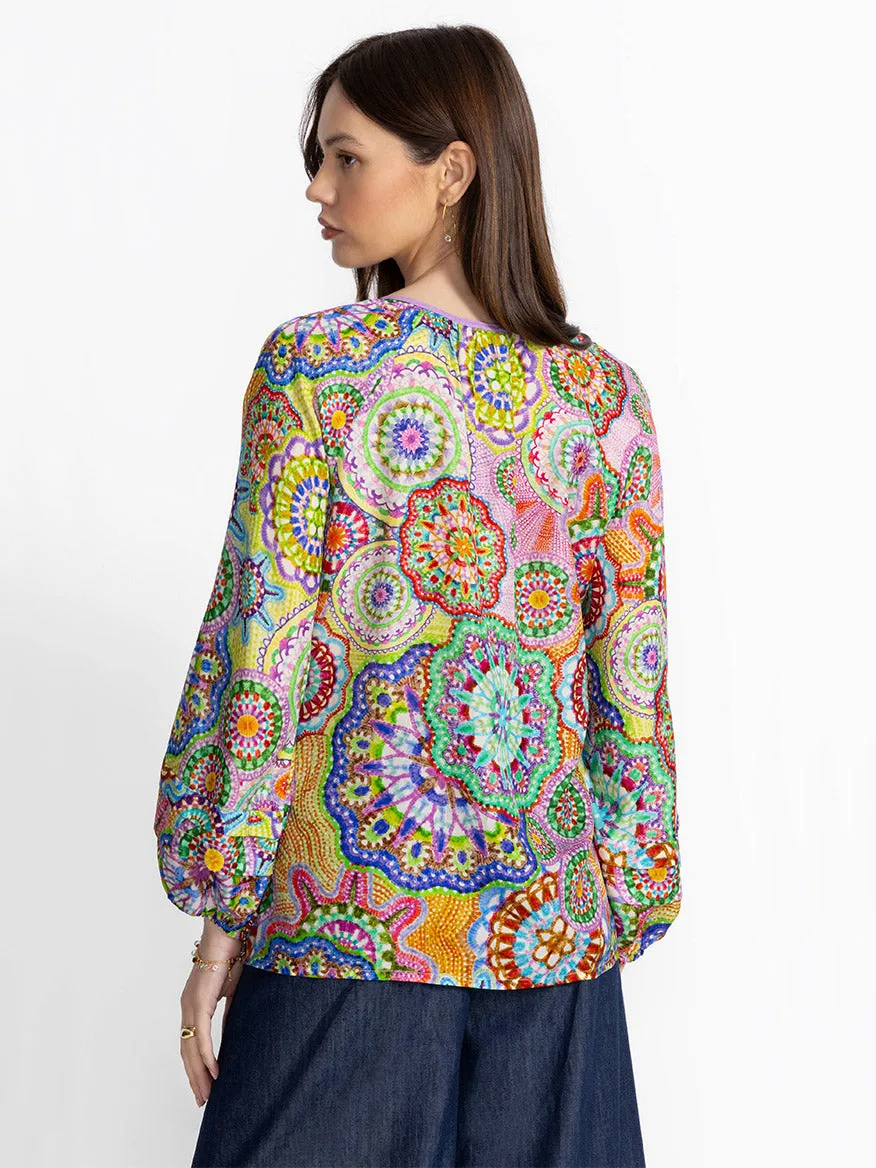 Johnny Was Jannika Shirt in Napperon Print