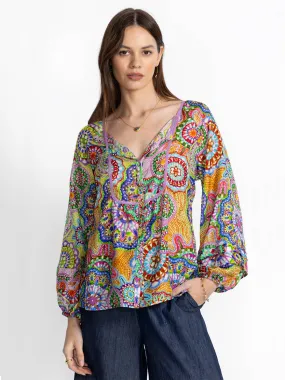 Johnny Was Jannika Shirt in Napperon Print