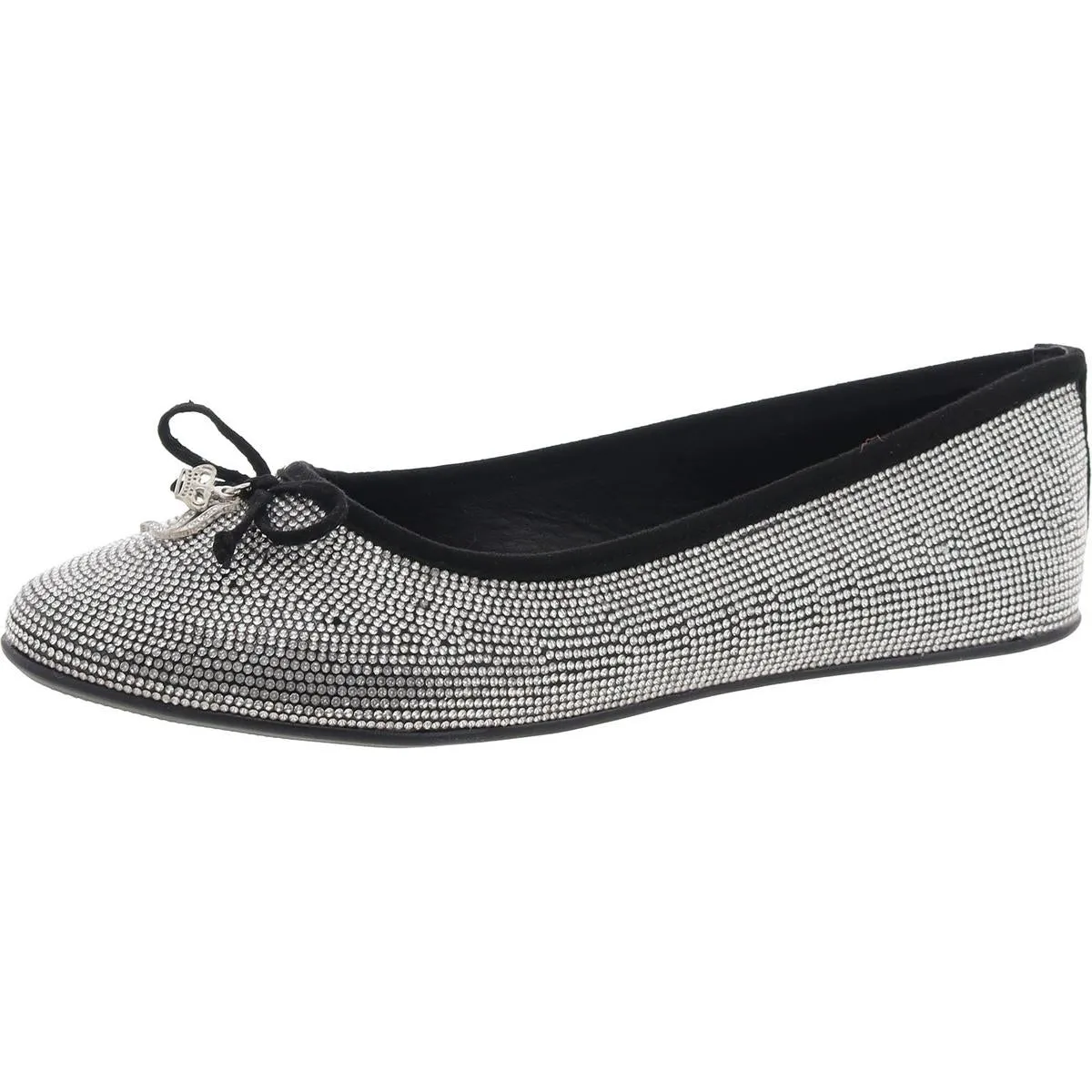 Juicy Couture Womens Farrah Metallic Embellished Ballet Flats