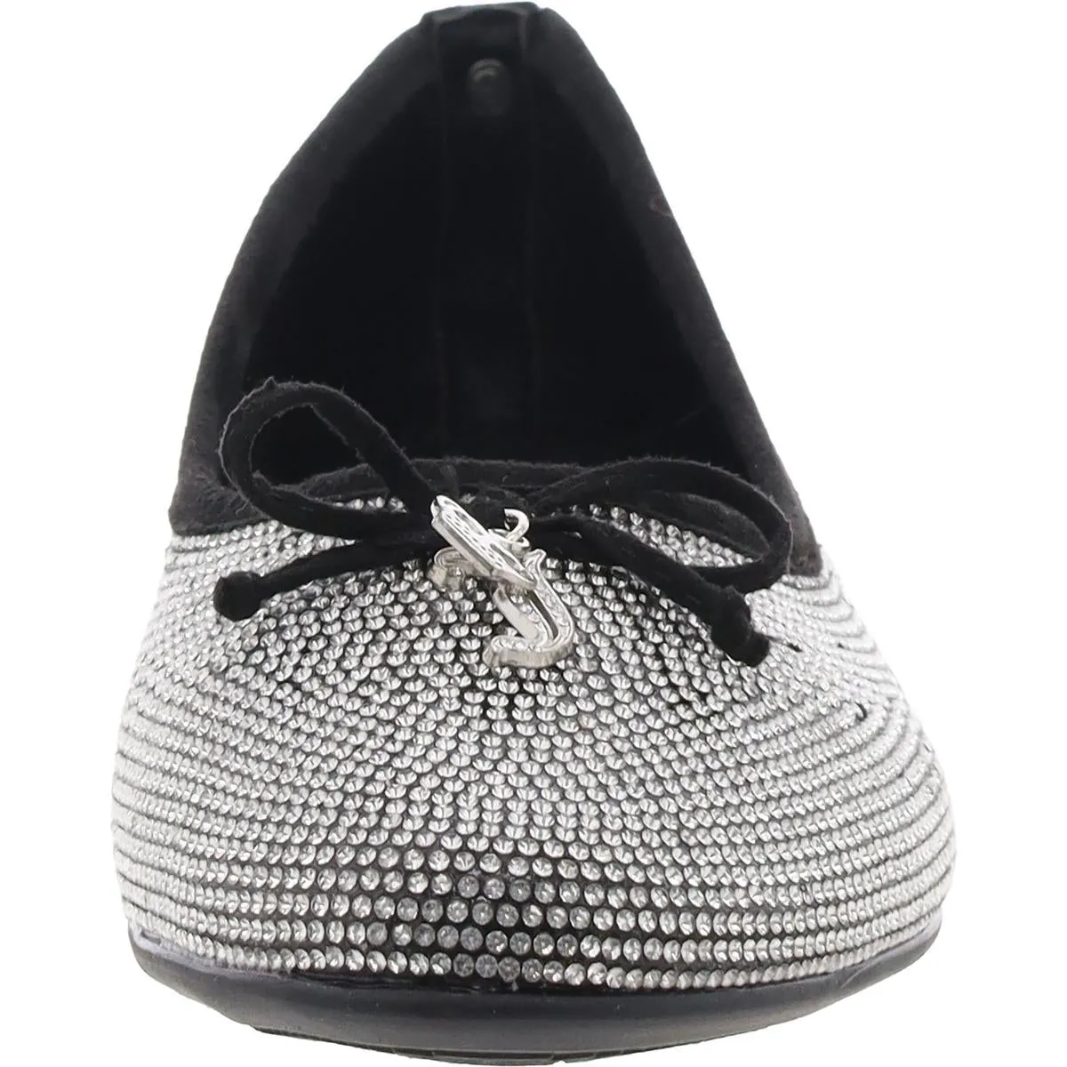 Juicy Couture Womens Farrah Metallic Embellished Ballet Flats