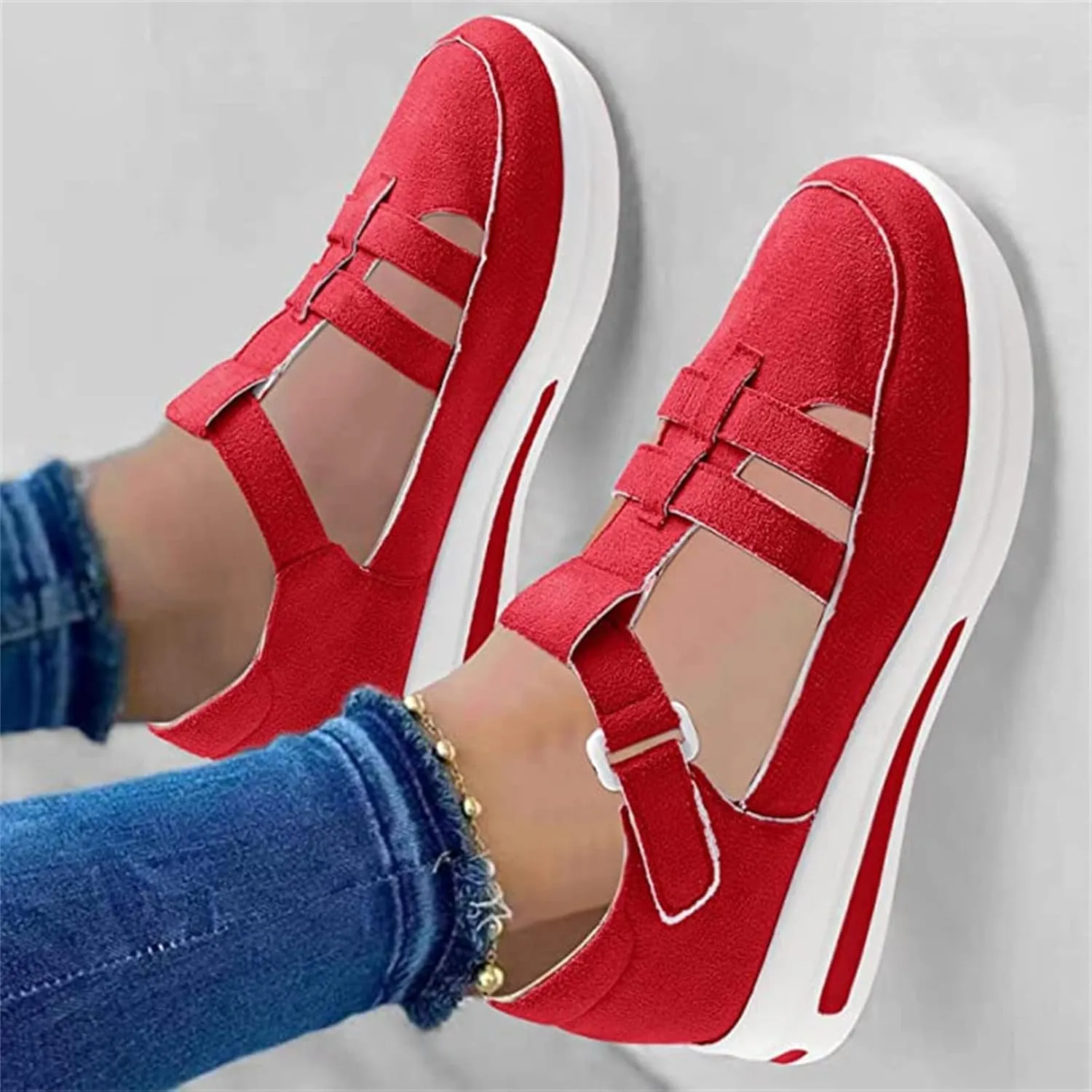Ladmiple Sneakers For Women Slip On Wide Width Low Top Canvas Shoes Dressy Casual Summer Fashion Walking Flats Loafers
