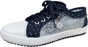 Ladmiple Sneakers For Women Slip On Wide Width Walking Shoes Fashion Dressy Casual Summer Lace Up Platform Flats Loafers