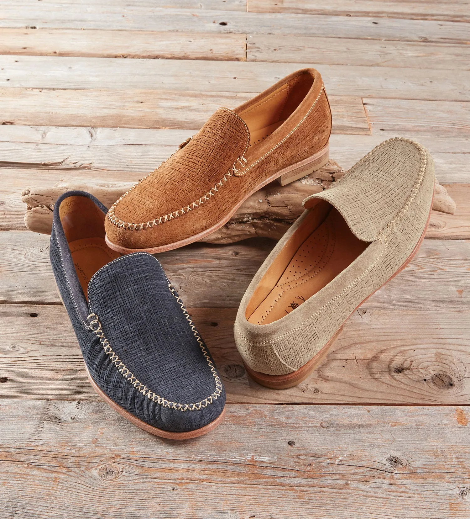 Martin Dingman Country Club Venetian Slip-Ons - Whiskey