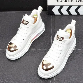 Men's  Designer Faux Leather Sneakers