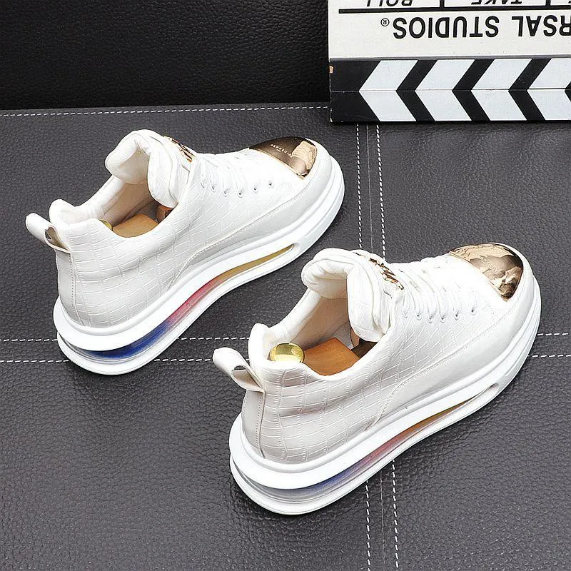 Men's  Designer Faux Leather Sneakers