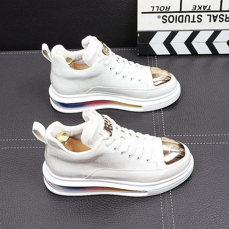 Men's  Designer Faux Leather Sneakers