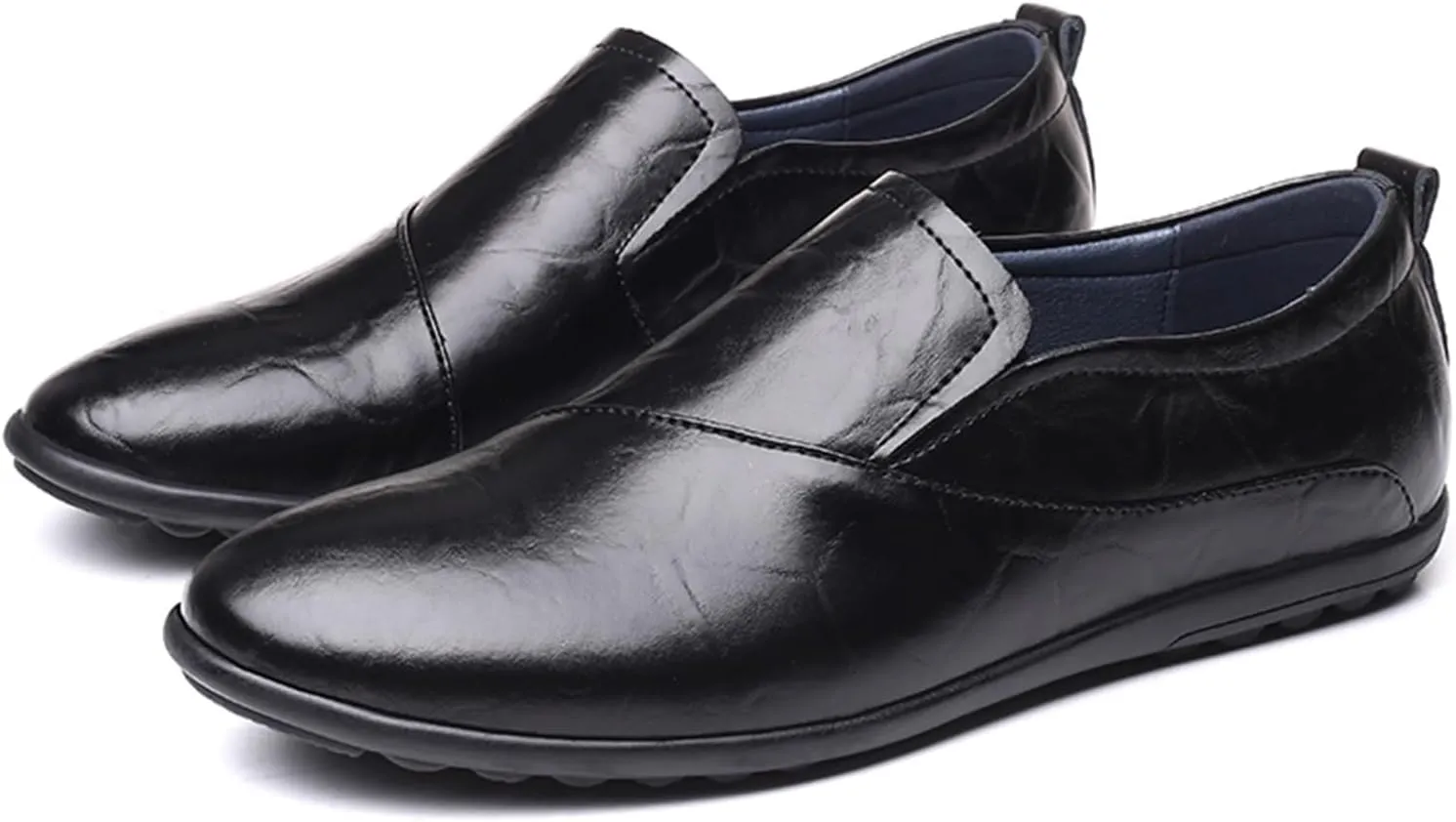Men's Lightweight Loafers – Breathable Leather Driving Shoes, Flexible & Comfortable Slip-Ons for Wedding and Casual Wear