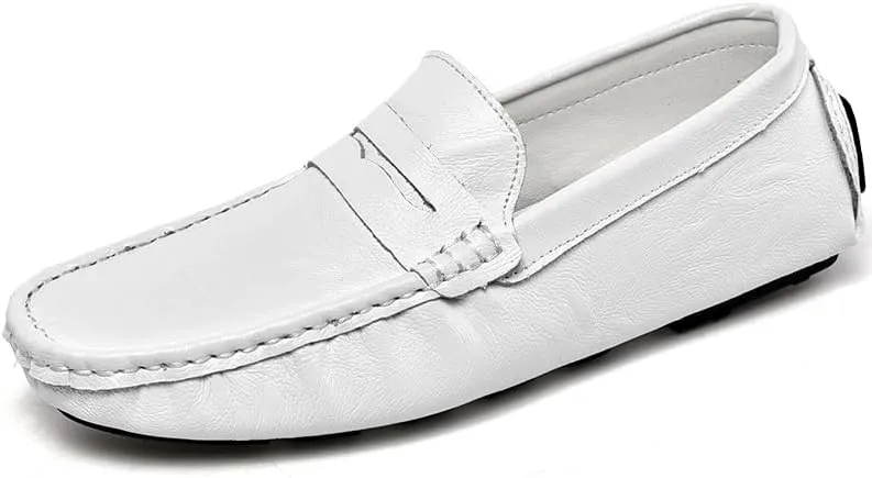 Mens Loafers Penny Driving Style Loafer Vegan Leather Slip Resistant Flexible Lightweight Fashion Wedding Slip-ons