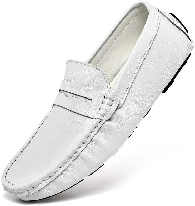 Mens Loafers Penny Driving Style Loafer Vegan Leather Slip Resistant Flexible Lightweight Fashion Wedding Slip-ons