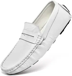 Mens Loafers Penny Driving Style Loafer Vegan Leather Slip Resistant Flexible Lightweight Fashion Wedding Slip-ons