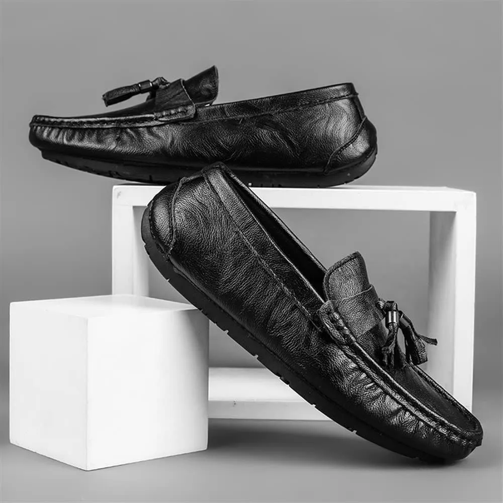 New Mens Loafers Penny Loafers Solid Colors Tassel PU Leather Anti-Slip Slip Resistant Comfortable Casual Slip-ons