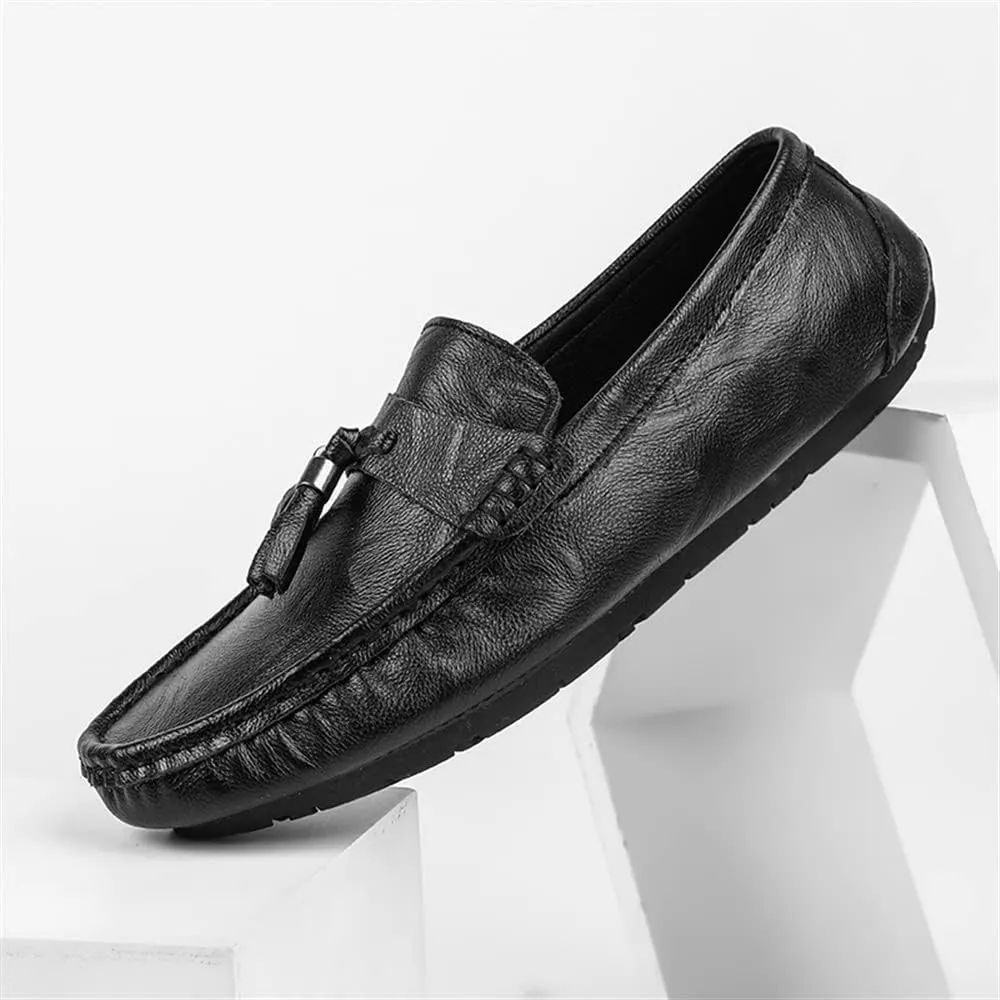 New Mens Loafers Penny Loafers Solid Colors Tassel PU Leather Anti-Slip Slip Resistant Comfortable Casual Slip-ons