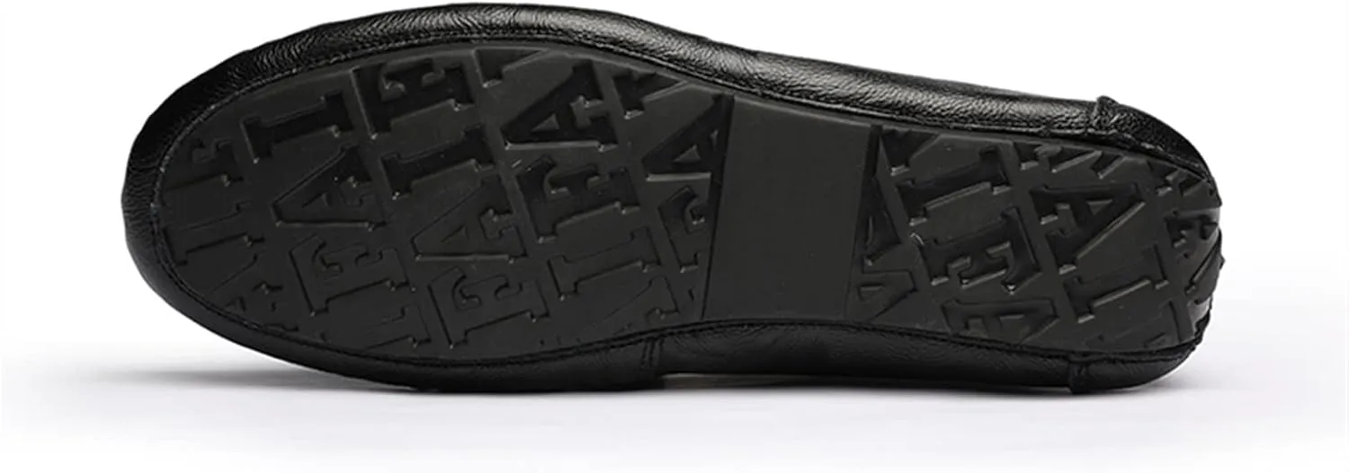 New Men's Loafers Shoes Genuine Leather Tassel Stitching Details Round Toe Anti-slip Flat Heel Flexible Prom Slip-ons