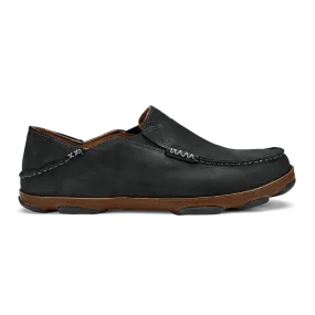 OluKai Men's Moloa Slip Ons- Black/Toffee