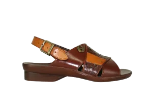 OPELA Cognac Wheat Leather Sandal