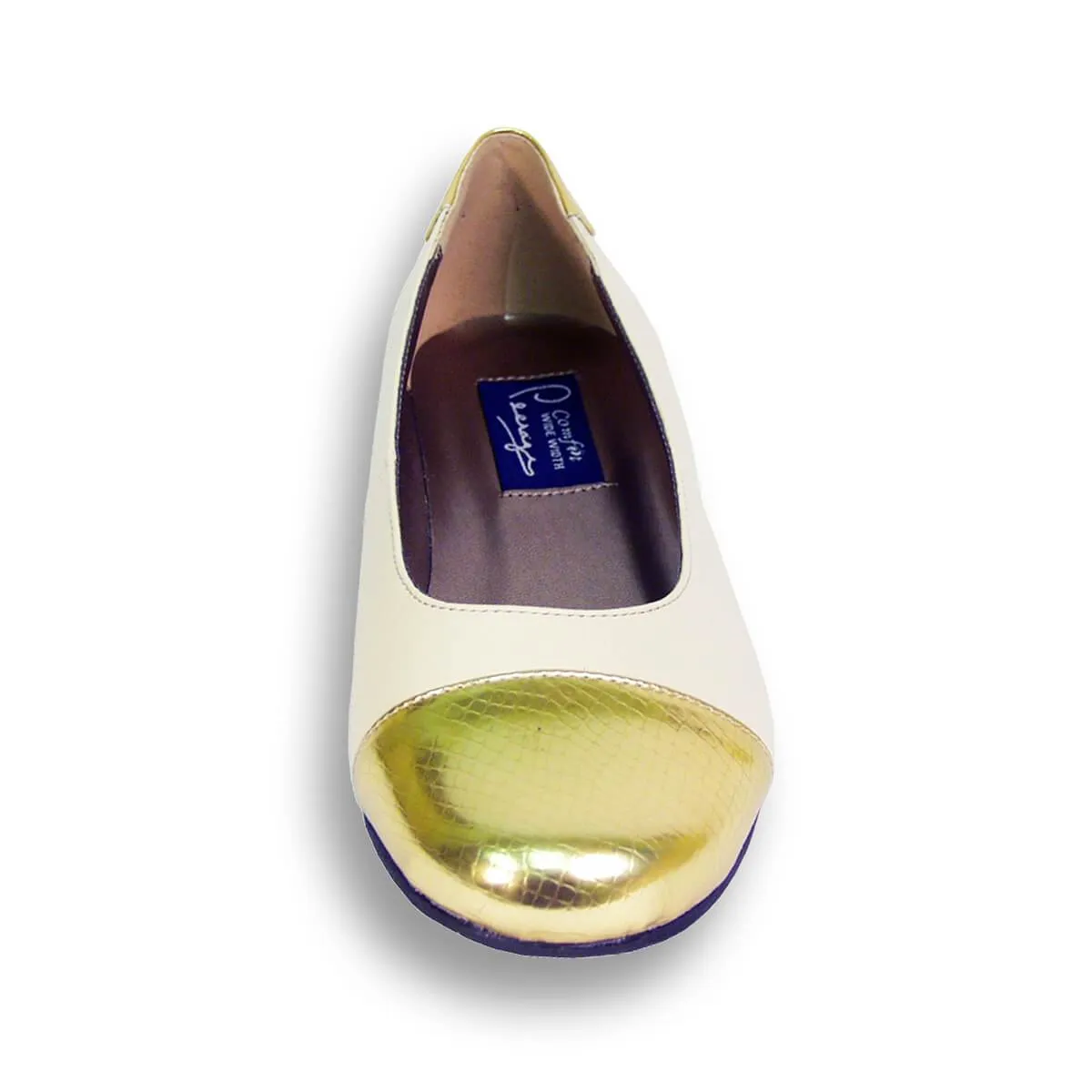 PEERAGE Patsy Women's Wide Width Leather Flats