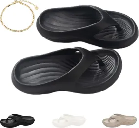 Pillow Arch Support Flip Flops, Ultra Lightweight Non-slip Arch Support Flip Flops, Soft Summer Beach Sandals