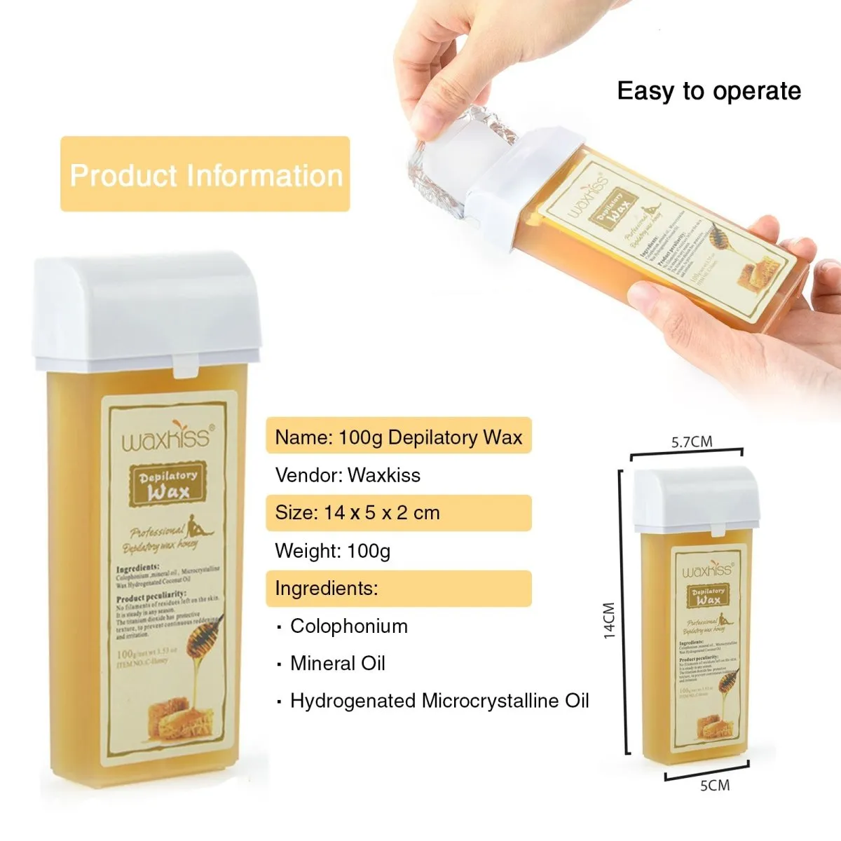 Professional Roll-On Wax Cartridges 100g