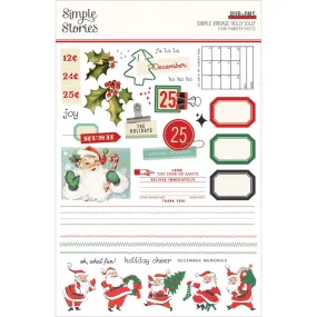 Simple Vintage Holly Jolly Rub-Ons 6"X8"
