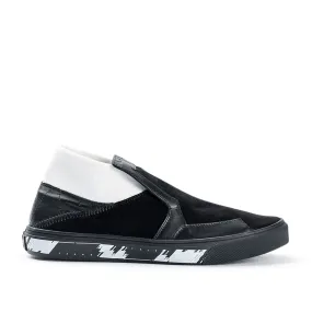 stone island shadow project slip-on mid leather (black)