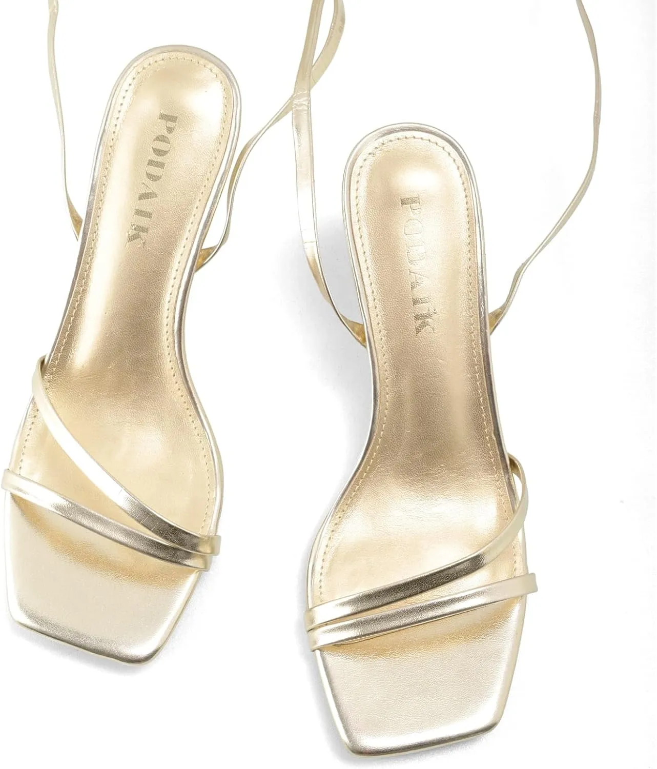 Strappy Heels for Women Chunky Heel Summer Square Toe Heeled Sandals Comfortable Adjustable Buckle Ankle Strap Sexy Dressy Shoes Party Wedding