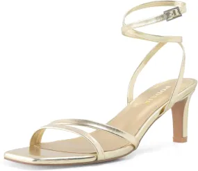 Strappy Heels for Women Chunky Heel Summer Square Toe Heeled Sandals Comfortable Adjustable Buckle Ankle Strap Sexy Dressy Shoes Party Wedding