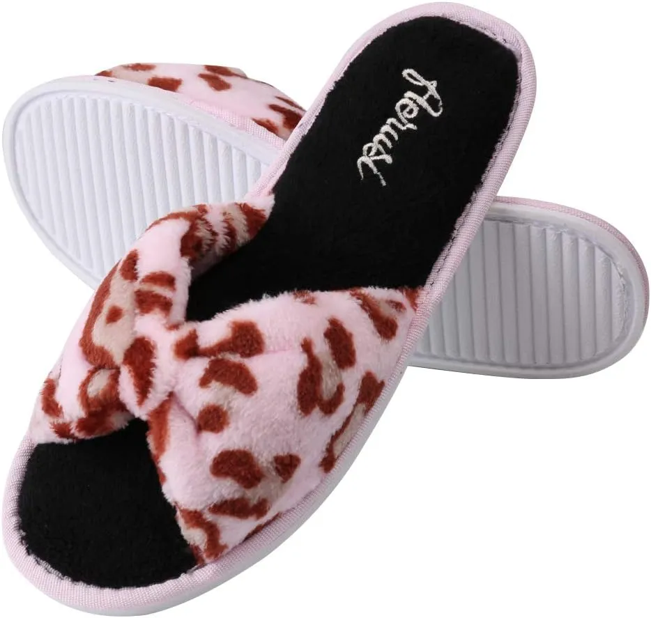 Super Comfy Memory Foam Relaxing Slide Slippers, Slip-on Indoor-Outdoor Spa Sandals with Anti-Skid Soles for Teens, Women