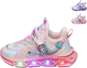Toddler Boys Light Up Shoes Lightweight LED Flashing Breathable Mesh Walking Sneakers for Toddler and Little Kid