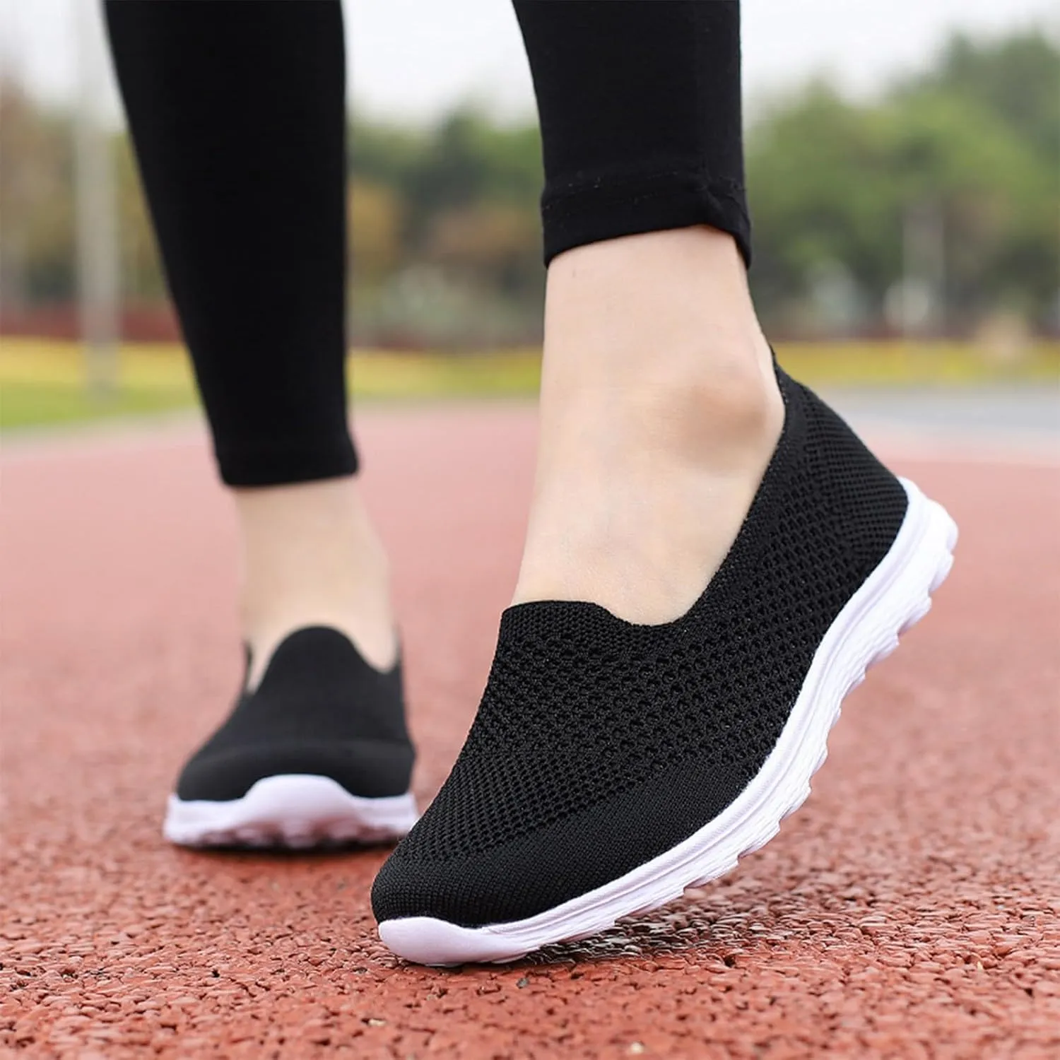 Women's Orthopedic Breathable Sneakers, Fashion Sport Slip on Non Slip Mesh Casual Running Lightweight Shoes with Arch Support, Premium Comfortable Walking Sneakers