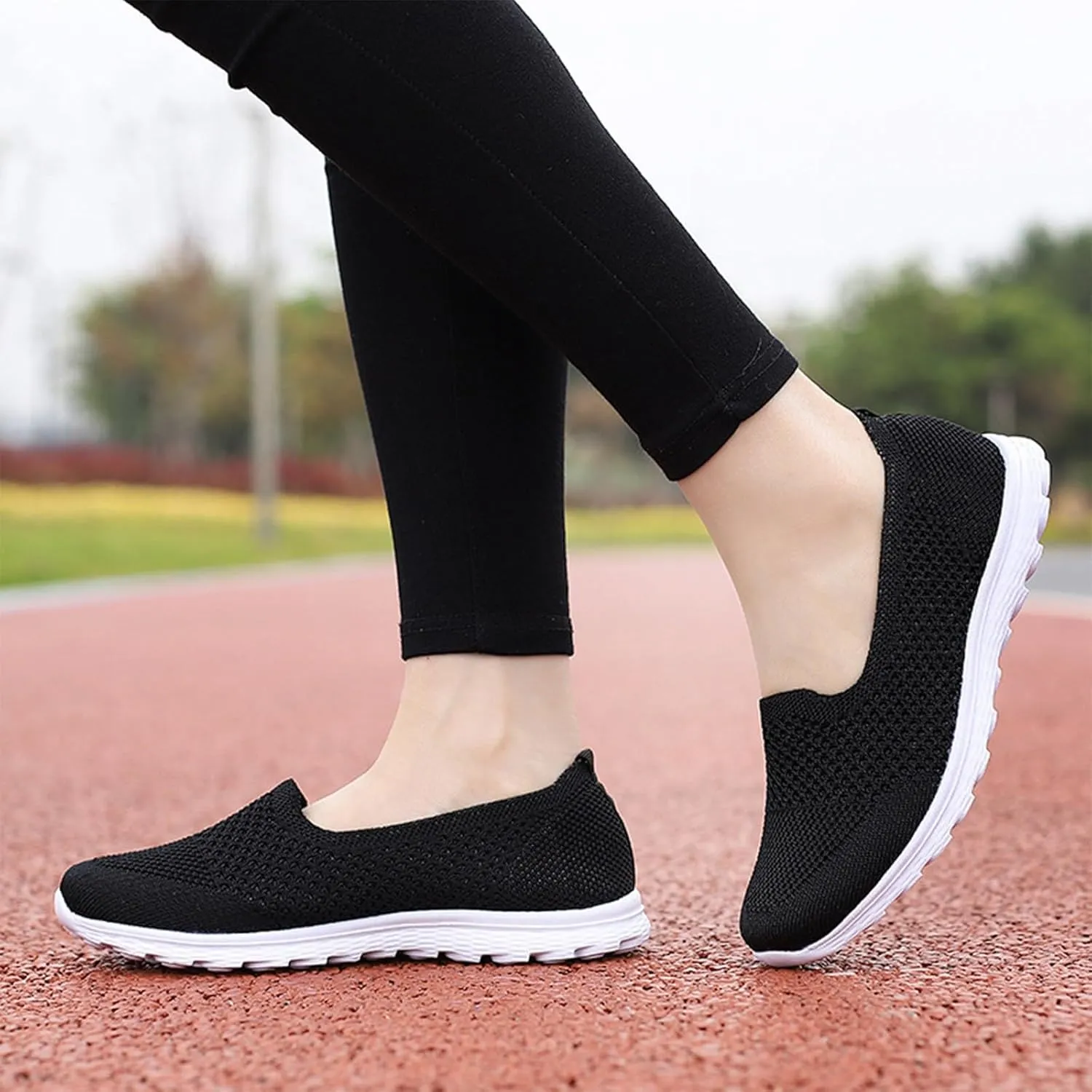 Women's Orthopedic Breathable Sneakers, Fashion Sport Slip on Non Slip Mesh Casual Running Lightweight Shoes with Arch Support, Premium Comfortable Walking Sneakers